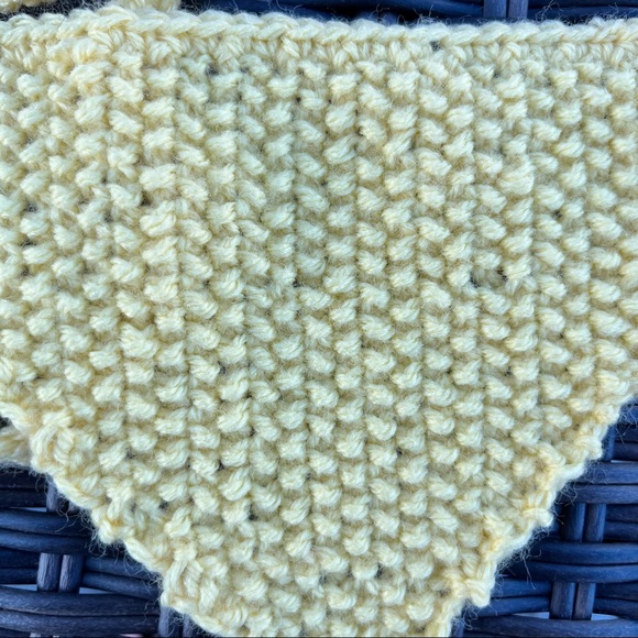 Dog Bandana Hand Knit in USA Western Dog Outfit Tie Scarf - Picture 6 of 7